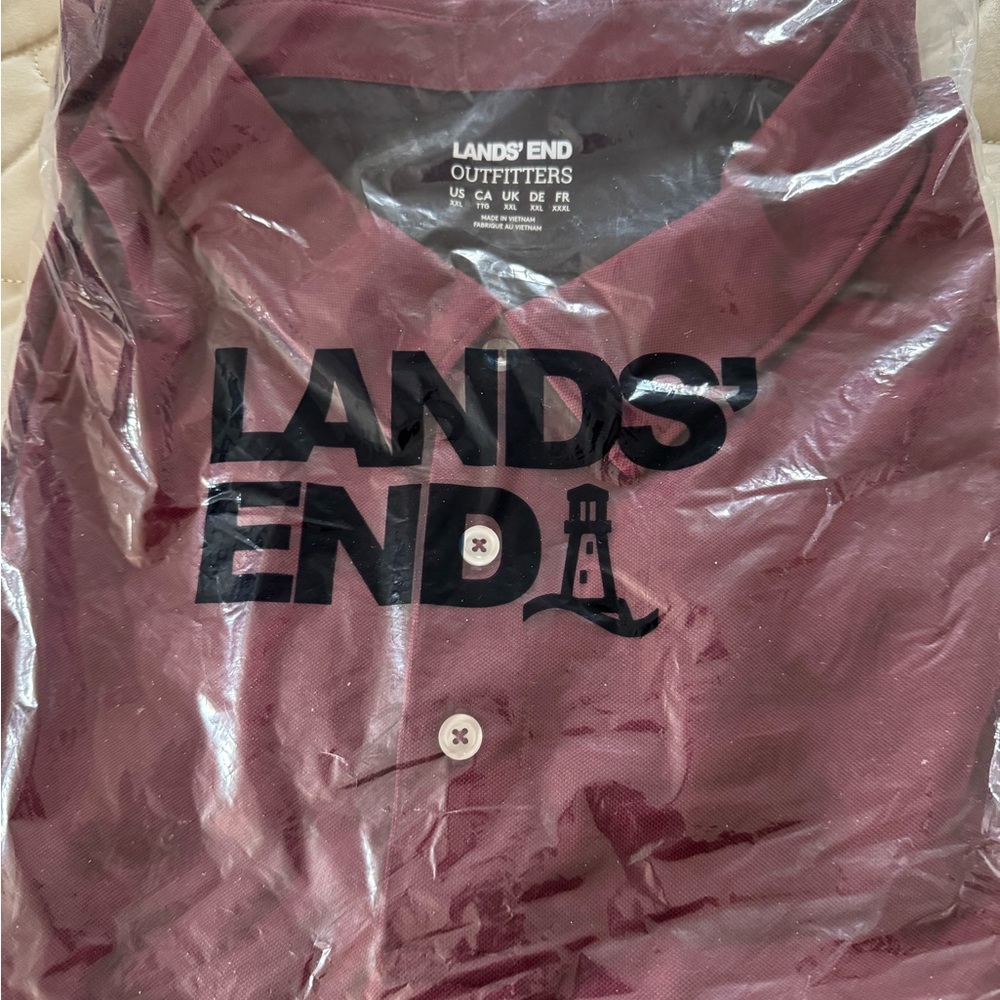 Brand new Lands' End Men's Burgundy Shirt